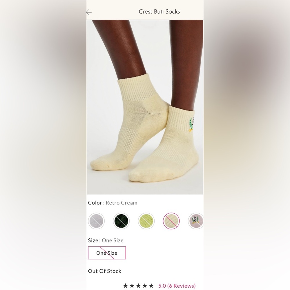 FP Movement ~ Cream Color Embroidered Socks With Crest Buti ~ *NWT & Packaging - Picture 13 of 13